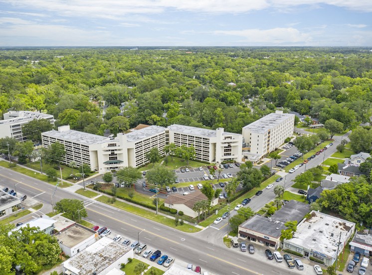 Aerial of Sundale Manor and Florida Christian Apartments in Jacksonville, FL
